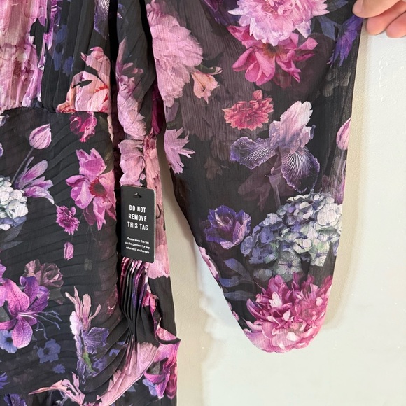 Express Floral One Shoulder Romper Dress New NWT - Picture 8 of 10